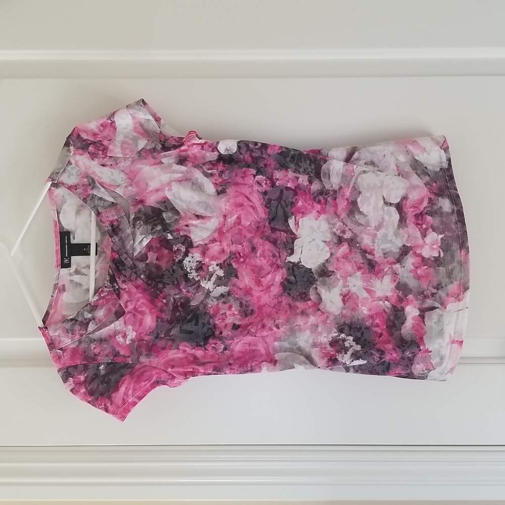 INC International Concept Pink / Gray Top Size M